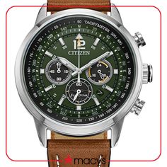 in stock Green Leather Watches With Subdials, Leather Chronograph Watch With Tachymeter For Business, Green Automatic Chronograph Watch For Business, Green Leather Chronograph Watch, Modern Leather Travel Watch, Modern Green Leather Watches, Green Leather Analog Watch, Leather Travel Watch With Round Dial, Green Leather Business Watch Accessories