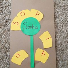 Sophieplayroom.com 🌼G is for garden. 🌷🌹🌻 Beautiful #springtime activity, we made a flower name puzzle using the petals🌻, which I left unglued so she can do it… Plant Art For Preschool, Flowers With Letters, Garden Crafts For Toddlers, Spring Learning Activities For Preschool, Flower Activity, Garden Preschool Activities, Spring Activities For Preschoolers, Cute Art Projects