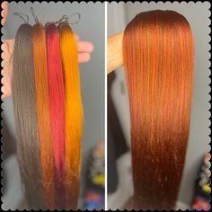 Autumn color blend 
4 350 Burgundy Amber Blonde Braids, Fall Colors, Amber, Blonde