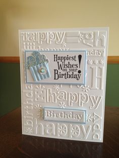 a happy birthday card with the words happy on it