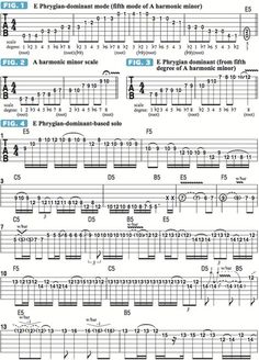 the guitar tabs are arranged in several different styles and sizes, including one with an equal