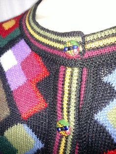 "VTG WOMEN MULTICOLOR CARDIGAN KNIT BLAZER SOFT WINTER CARDIGAN. Colorful cardigan with unique special designed buttons. Very soft lightweight button up sweater. Can be worn all year around. *Size: L *Acrylic *Perfect Condition Measurement: ( Please check the numbers ) *Shoulder: 20\" ( Lowered sleeve ) *Bust: 20\" *Hip: 21\" *Length: 34\" *Sleeve: 18\" Thank you for visiting my store. You can also visit my \" MargaretJewelryShop \"" Multicolor Wool Sweater With Patchwork, Multicolor Wool Patchwork Sweater, Multicolor Wool Long Sleeve Cardigan, Multicolor Button Sweater For Fall, Multicolor Knit Cardigan With Button Closure, Casual Multicolor Wool Cardigan, Retro Multicolor Buttoned Cardigan, Multicolor Retro Cardigan With Buttons, Retro Multicolor Cardigan With Buttons