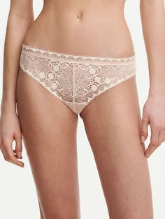 Chantelle-Beige Day to Night Lace Tanga Designer Lingerie, Day To Night, To Night, Shape Design, Lace Front, The Day, Lingerie, Mesh, Elastic