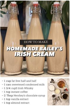 how to make homemade bailey's irish cream in 3 easy steps with pictures and instructions