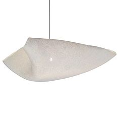 a white light hanging from a ceiling fixture