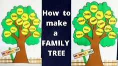 two pictures with the words how to make a family tree