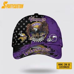 NFL Minnesota Vikings Cap 3D Personalized Classic Eagles Hats Show Your Team Spirit In Style - sporty and stylish. Premium material, breathable. Beaut... Adjustable Purple Baseball Cap For Sports, Custom Logo Baseball Cap For Sports, Breathable Sports Hat For Baseball Season, Sports Trucker Hat With Custom Logo, Sports Baseball Cap With Letter Print And Curved Visor, Breathable Baseball Cap For Sports And Baseball Season, Sports Season Trucker Hat, Sports Baseball Cap With Custom Logo, Sports Fan Baseball Cap With Letter Print For Sports