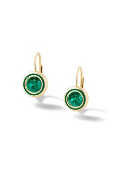 An updated approach to our bestselling Cocktail Drops. This design features a round stone in your choice of color with complimentary enamel all bezel set to give you a refined look that easily transitions from day to night. The ruby, emerald & sapphires are lab-created stones. Classic Green Earrings With Bezel Setting, Classic Green Enamel Jewelry, Elegant Enamel Jewelry With Bezel Setting, Green Bezel Set Earrings For Formal Occasions, Formal Green Earrings With Bezel Setting, Classic Green Jewelry With Smooth Bezel, Green Earrings With Bezel Setting For May Birthstone, Green Fine Jewelry With Smooth Bezel, Alison Lou