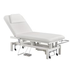 PRICES MAY VARY. Adjustable Design: This medical exam table features an adjustable backrest that allows for customizable positioning and patient comfort. Smooth Operation: Equipped with hydraulic lift mechanisms for effortless height adjustments and seamless transitions. Durable Construction: Crafted with a sturdy metal frame, this table is built to withstand heavy use in medical facilities. Mobility: Built with extractable casters for easy portability and maneuverability within examination room Medical Cart, Spa Furniture, Beauty Procedures, Spa Prices, Massage Bed, Medical Examination, Spa Decor, Massage Table, Salon Furniture