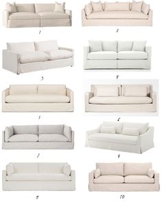 the different types of couches and loveseats