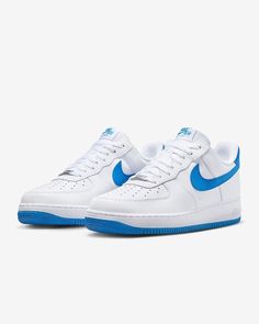 Nike Air Force 1 Low-top With White Sole, Nike Air Force 1 Low-top For Light Sports, Blue Nike Air Force 1 For Streetwear, Sporty Blue Nike Air Force 1 For Light Sports, Blue Low-top Nike Air Force 1 Sporty Style, Sporty Blue Low-top Nike Air Force 1, Blue Nike Air Force 1 With Boost Midsole, Nike Air Force 1 Low-top With Air Max Cushioning, Blue Nike Air Force 1 With Cushioned Footbed