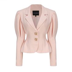 Introducing the Ilana Blazer, blending modernity with classic elegance.  Crafted from luxurious fabrics, this jacket maintains sharp lines and soft draping. Retro-inspired lamb leg sleeves enhance the shoulder and waistline, while simple lapel designs convey sophistication. Pink Jacket Outfit, Elegant Classy Outfits, Lamb Leg, White Lilly, Dreamy Gowns, Cute Blazers, Blazer Pink, Business Attire Women, Stylish Women Fashion