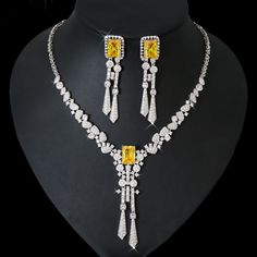 Crystal Bridal Jewelry Sets, Pin Earrings, Bridal Jewelry Set, Cubic Zirconia Necklace, Prom Jewelry, Zircon Jewelry, Laura Geller, Silver Pin, Bridal Look