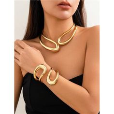 -Item Id 31232398 -Style: Fashionable -Color: Yellow Gold -Gender: Women -Material: Zinc Alloy **Open To Offers!!!** **Bundle To Save More** **30% Off Bundles Of 2 Or More Items!!** ***Orders Go Out Within 5-10 Business Days!! Thank You For Your Patience!! Multiple Sizes And Colors Available In Most Styles Don't See Your Size Or Color Listed, Just Ask. Adjustable Yellow Choker Jewelry, Trendy Yellow Choker Jewelry, Elegant Yellow Choker As A Gift, Elegant Yellow Choker For Gifts, Modern Yellow Bangle Jewelry, Modern Yellow Bangle, Yellow Metal Party Necklace, Yellow Metal Bracelets For Party, Trendy Yellow Metal Jewelry