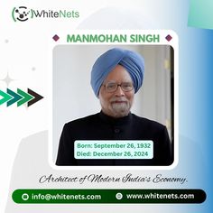 Former Indian Prime Minister Manmohan Singh has passed away, leaving a profound legacy of economic reforms and exemplary statesmanship. Renowned for his integrity and intellect, he was instrumental in shaping the modern Indian economy. His passing signifies the end of a remarkable era.  

#ManmohanSingh #RIP #EconomicReformer #IndiaMourns #LegacyOfLeadership #EndOfAnEra Indian Economy, End Of An Era, Prime Minister