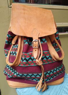 "Welcome! Amazing Vintage Leather and fabric Backpack In very good condition, i think never use A lot of pockets Measures: H: 14.56\" (37 cm) W: 13.77\" (35 cm) Deep: 3.54\" (9 cm) Thanks for stopping by!!IMPORTANT: Due to the delicate situation We're all going through, and in order to keep the safety of courier workers too, all orders will be dispatched when alert sanitary finished. You can purchased or reserve items like always. Thanks so much for your understanding." Vintage Backpack For Trips, Vintage Satchel Backpack For Trip, Vintage Leather Backpack For Trips, Vintage Standard Backpack For Trips, Vintage Brown Backpack For Trip, Casual Satchel With Leather Backing As Backpack, Casual Satchel Backpack With Leather Backing, Brown Vintage Backpack For Trips, Casual Leather-backed Satchel Backpack