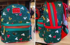 the back and side views of mickey mouse backpacks