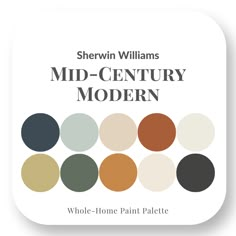 the cover of shewin williams's mid - century modern book, which features different colors