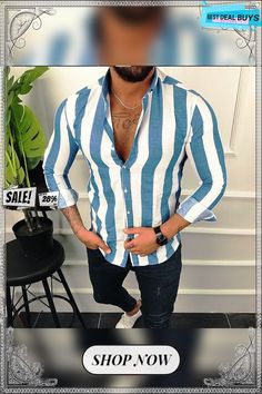 Men's Shirt Striped Turndown Street Casual Button-down Print Long Sleeve Tops Casual Fashion Breathable Comfortable Green Blue Gray Summer Shirts Long Sleeve Tops Casual, Tops Casual, Summer Shirts, Blue Gray, Casual Tops, Blue Grey, Casual Fashion, Long Sleeve Tops, Blue Green