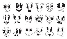 an image of cartoon faces with different expressions