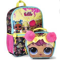 Lol Children's Backpack With Sequins And Lunch Bag Surprise B.B. Nation, 2-Piece Set Measurements : 17-12-5 Inch Cute Yellow Backpack For Students, Cute Yellow School Backpack, Cute Yellow Student Bags, Playful Yellow Bags For Back To School, Cute Yellow Backpack For Back To School, Playful Yellow Backpack For Back To School, Fun Yellow Backpack, Fun Yellow Backpack Bag, Trendy Bags For Daycare And Back To School