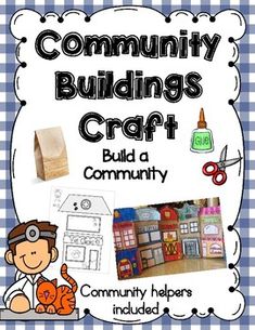 the community building craft poster is shown with pictures and instructions to make it look like they are