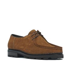 Anthony Veer-Wright Chukka Boot The Wright chukka boot from Anthony Veer combines a myriad of classic styles to deliver a well-rounded add to your collection. The loafer-inspired design brings a laidback quality, while the OrthoLite footbed provides cushion. Brown Plain Toe Lace-up Shoes With Lug Sole, Brown Lace-up Shoes With Lug Sole, Fall Derby Oxfords With Lug Sole, Brown Lace-up Shoes With Lug Sole For Work, Fall Chukka Boots With Leather Sole For Derby, Classic Brown Leather Shoes With Lug Sole, Classic Suede Lace-up Loafers, Fall Moc Toe Desert Boots With Vibram Sole, Fall Desert Boots With Vibram Sole And Moc Toe