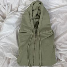 Never Worn, Never Washed, Brand New! Mint Green (Not Available To Purchase From Brandy Melville Anymore) Will Ship In 1-3 Days :) Let Me Know If You Have Any Questions Oversized Green Cotton Hooded Jacket, Green Drawstring Hood Outerwear For Loungewear, Mint Sage Green, Oversized Zip Up Hoodie, Brandy Melville Tank Top, Brandy Melville Tank, Party Inspo, John Galt, Brandy Melville Tops