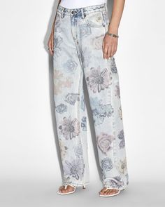 Buy Low Rider Cyberflora | Ksubi | Ksubi ++ Low Rider, Printed Pants, Hosiery, Denim Women, Straight Leg Jeans, Low Rise, Inside Out, Straight Leg, Women Jeans