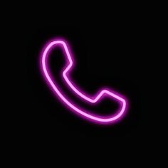 a neon pink phone on a black background with the letter c in the middle and bottom corner