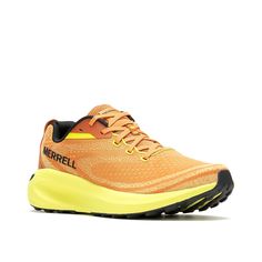 Merrell-Morphlite Trail Sneaker - Men's Take on the trails in the Morphlite trail sneaker from Merrell. The lightweight mesh design, cushy midsole, and traction sole combine for a secure, comfortable fit. Orange Sneakers With Boost Midsole For Outdoor Activities, Orange Athleisure Running Shoes For Sports, Dynamic Trail Running Shoes With Breathable Mesh For Outdoor, Dynamic Outdoor Running Shoes With Vibram Sole, Dynamic Running Shoes With Air Cushioning For Outdoor, Dynamic Walking Shoes With Breathable Mesh For Trail Running, Dynamic Athletic Trail Running Shoes For Light Sports, Dynamic Running Shoes For Outdoor Activities, Orange Sneakers With Air Cushioning For Running