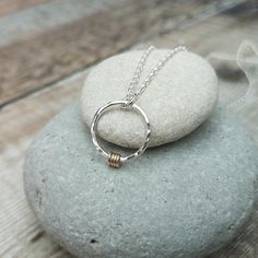 Circle Necklace Silver Necklace Gold Necklace Ring | Etsy Delicate Gold Ring, Rings Hand, Hoop Necklace, Silver Star Earrings, Hammered Silver Ring, Belcher Chain, Bristol Uk, Hammered Earrings, Necklace Ring