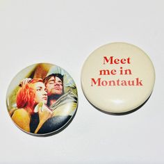 1.5" Metal Pinback Buttons with an Eternal Sunshine of the Spotless Mind design.  Choose  between the Jim & Kate design or 'Meet Me in Montauk'.  NOTE: I also offer the Jim & Kate design in a 2.25" which you can get as a bottle opener, keychain, mirror button or Magnet :) WooHoo! & Check out the shop for a bunch of beautiful & lovely buttons & bookmarks. PS: Please ignore the glare on the picture from my phone it isn't on the actual button of course. Reagan Aesthetic, Retro Headphones, Retro Headphone, Meet Me In Montauk, Mind Design, Eternal Sunshine Of The Spotless Mind, Punk Pins, Bag Pins, Pin Ideas