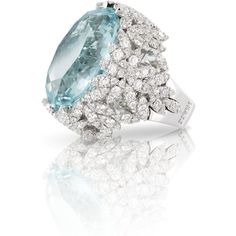 Pasquale Bruni - Ghirlanda Atelier Ring in 18k White Gold with Aquamar – Robinson's Jewelers Pasquale Bruni, Diamond Birthstone, Jewelry Appraisal, Aquamarine Stone, Sparkle Diamonds, The Eye, Chains Jewelry, Estate Jewelry, Jewelry Branding