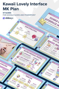 the kawaii lovely interface kit includes six slides and powerpoint slides to help students learn