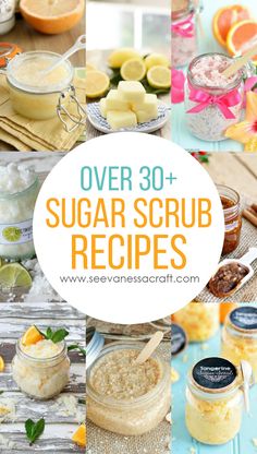 Craft: 30+ Homemade Sugar Scrub Recipes Homemade Sugar Scrub Recipes, Sugar Scrub Homemade Recipe, Homemade Sugar Scrub, Diy Sugar Scrub Recipe, Idea For Mother's Day, Body Scrub Recipe, Sugar Scrub Homemade, Homemade Scrub, Sugar Scrub Recipe