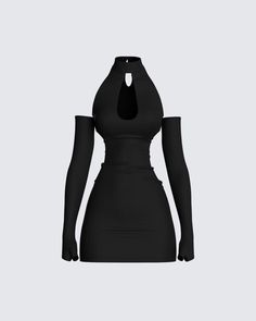 Jeanne Black Dress & Sleeves – FINESSE Black Dress Outfit, Black Dress With Sleeves, Black Dress Outfits, Nature Tattoos, Hot Spots, Really Cute Outfits, Dress Outfit, Edgy Outfits, Cutout Dress