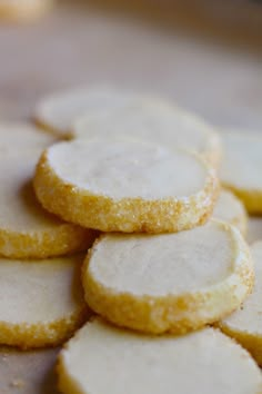 a pile of cookies sitting on top of a table