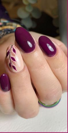 Ongles Gel Violet, Uñas Ideas, Green Nail Designs, Fall Nail Colors, Autumn Nails, Fall Nail