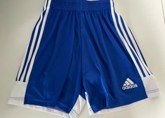 ADIDAS youth boys small aeroready athletic shorts blue. Z1151 Adidas Blue Shorts For Gym, Adidas Blue Shorts For The Gym, Adidas Blue Athletic Shorts With Built-in Liner, Adidas Blue Gym Shorts, Adidas Blue Workout Shorts, Blue Sports Shorts With Three Stripes, Blue Athletic Shorts With Three Stripes For Sports, Adidas Blue Athletic Shorts For Sports, Adidas Blue Activewear For Sports Events