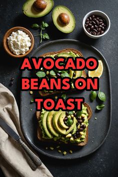 A photo of a  Avocado Beans on Toast which is a type of Beans on toast ideas Veggie Recipe