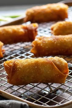 some food is sitting on a cooling rack