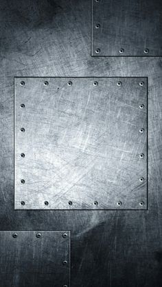 an abstract metal background with rivets and square holes in the center, black and white