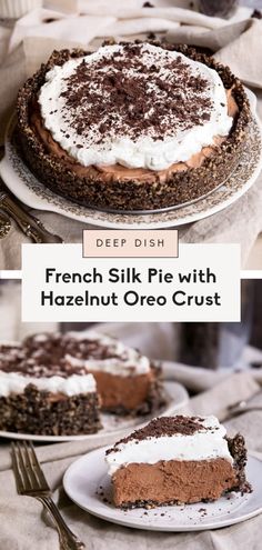 french silk pie with hazelnut oreo crust