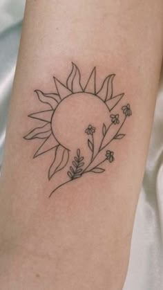 Sun Tattoo Ideas, Sunrise Tattoo, Vine Tattoos, Plant Tattoo, Sun Tattoos, Sunflower Tattoos, Stories To Tell, Dad Tattoos, Interesting Stories