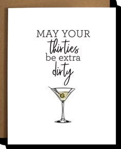 a card with the words may your martinis be extra duty