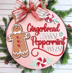 a gingerbread christmas ornament hanging on a wall