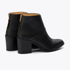 Hello, heeled boots! She has everything you need and nothing you don’t—sexy, effortless, and a real confidence booster. Trust us on this one. | Women's Commuter Boots . Black Dari Size 7.5 Real Confidence, Women Lifting, Ethical Fashion Brands, Confidence Boosters, Leg Work, Black Heel Boots, Thick Socks, Black Features, Leather Boots Women