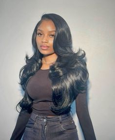 Side Part Sew In, Black Wigs For Black Women, Middle Side Part, Instagram Face, Quick Weave Hairstyles, Face Card