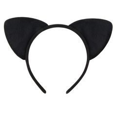 a black cat ears headband on a white background